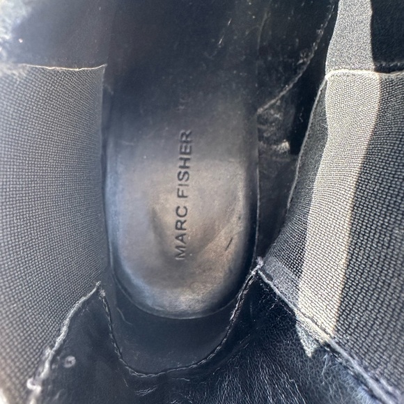 Marc Fisher Black Leather Footwear - Picture 4 of 6